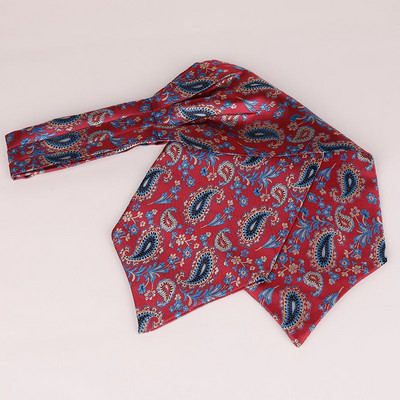 Linbaiway Luxury ανδρική γραβάτα Ascot Paisley Floral Jacquard Πλεκτή μεταξωτή γραβάτα Self Cravat Γραβάτα λαιμό πουκάμισο Cravat Custom logo