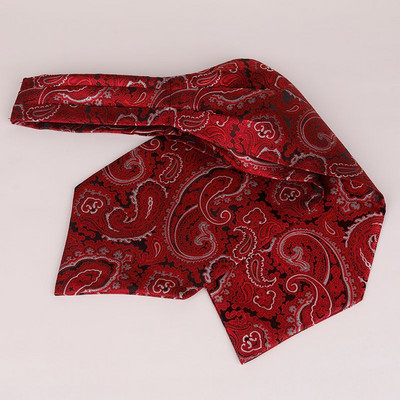 Linbaiway Luxury ανδρική γραβάτα Ascot Paisley Floral Jacquard Πλεκτή μεταξωτή γραβάτα Self Cravat Γραβάτα λαιμό πουκάμισο Cravat Custom logo