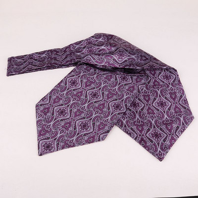 Linbaiway Luxury ανδρική γραβάτα Ascot Paisley Floral Jacquard Πλεκτή μεταξωτή γραβάτα Self Cravat Γραβάτα λαιμό πουκάμισο Cravat Custom logo