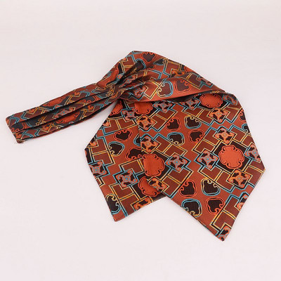Linbaiway Luxury ανδρική γραβάτα Ascot Paisley Floral Jacquard Πλεκτή μεταξωτή γραβάτα Self Cravat Γραβάτα λαιμό πουκάμισο Cravat Custom logo