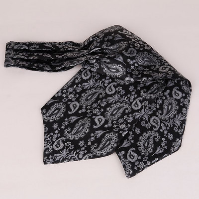 Linbaiway Luxury ανδρική γραβάτα Ascot Paisley Floral Jacquard Πλεκτή μεταξωτή γραβάτα Self Cravat Γραβάτα λαιμό πουκάμισο Cravat Custom logo