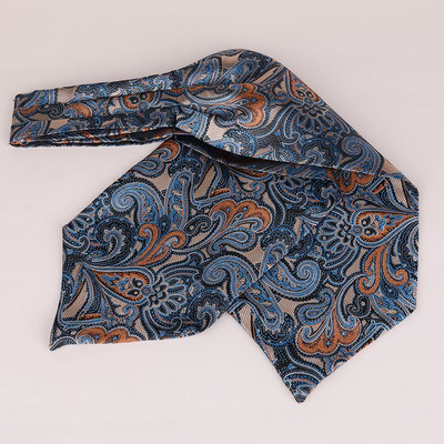 Linbaiway Luxury ανδρική γραβάτα Ascot Paisley Floral Jacquard Πλεκτή μεταξωτή γραβάτα Self Cravat Γραβάτα λαιμό πουκάμισο Cravat Custom logo
