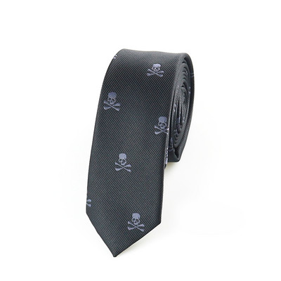 6cm Halloweeni lips Mood Meeste polüestrist pealuu jalgratas kitsad lipsud vabaaja merevärvi lipsud peoülikond särk krae tarvikud