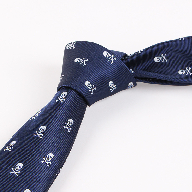 6cm Halloweeni lips Mood Meeste polüestrist pealuu jalgratas kitsad lipsud vabaaja merevärvi lipsud peoülikond särk krae tarvikud