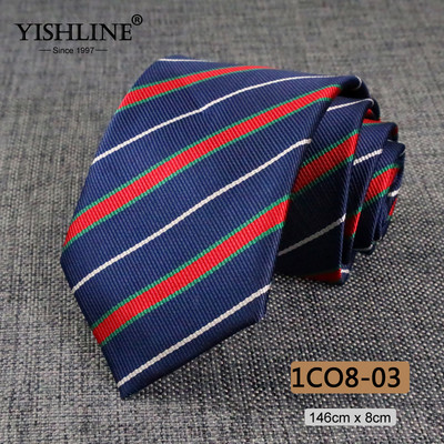 YISHLINE 8cm férfi nyakkendő Jacquard Arrow Klasszikus nyakkendő Ascot W Férfi Csíkos Virágos Üzleti Vőlegény nyakkendő Esküvői Kiegészítők