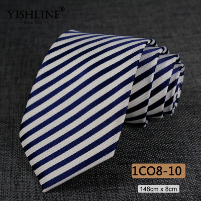 YISHLINE 8cm férfi nyakkendő Jacquard Arrow Klasszikus nyakkendő Ascot W Férfi Csíkos Virágos Üzleti Vőlegény nyakkendő Esküvői Kiegészítők