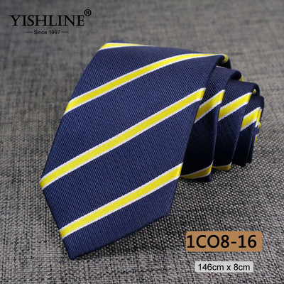 YISHLINE 8cm férfi nyakkendő Jacquard Arrow Klasszikus nyakkendő Ascot W Férfi Csíkos Virágos Üzleti Vőlegény nyakkendő Esküvői Kiegészítők