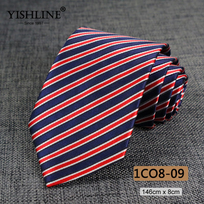 YISHLINE 8cm férfi nyakkendő Jacquard Arrow Klasszikus nyakkendő Ascot W Férfi Csíkos Virágos Üzleti Vőlegény nyakkendő Esküvői Kiegészítők