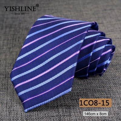 YISHLINE 8cm férfi nyakkendő Jacquard Arrow Klasszikus nyakkendő Ascot W Férfi Csíkos Virágos Üzleti Vőlegény nyakkendő Esküvői Kiegészítők