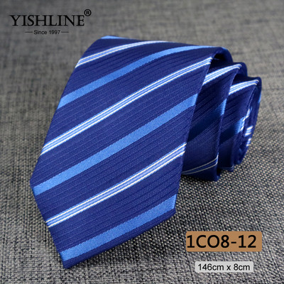 YISHLINE 8cm férfi nyakkendő Jacquard Arrow Klasszikus nyakkendő Ascot W Férfi Csíkos Virágos Üzleti Vőlegény nyakkendő Esküvői Kiegészítők