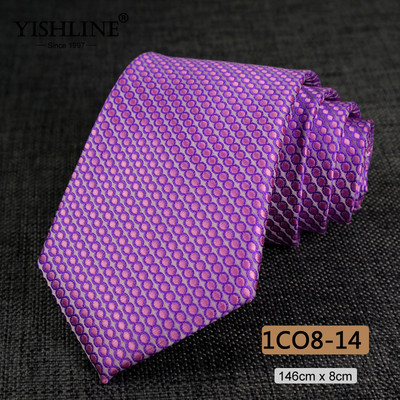 YISHLINE 8cm férfi nyakkendő Jacquard Arrow Klasszikus nyakkendő Ascot W Férfi Csíkos Virágos Üzleti Vőlegény nyakkendő Esküvői Kiegészítők