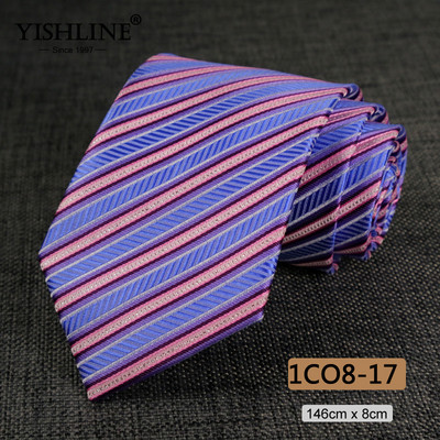 YISHLINE 8cm férfi nyakkendő Jacquard Arrow Klasszikus nyakkendő Ascot W Férfi Csíkos Virágos Üzleti Vőlegény nyakkendő Esküvői Kiegészítők