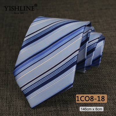 YISHLINE 8cm férfi nyakkendő Jacquard Arrow Klasszikus nyakkendő Ascot W Férfi Csíkos Virágos Üzleti Vőlegény nyakkendő Esküvői Kiegészítők