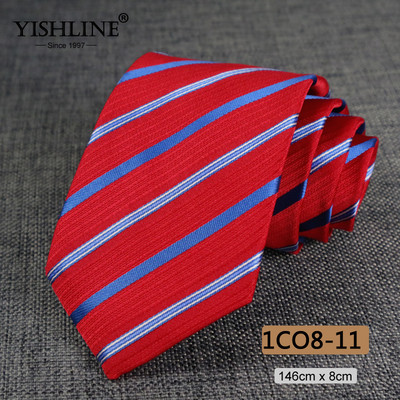 YISHLINE 8cm férfi nyakkendő Jacquard Arrow Klasszikus nyakkendő Ascot W Férfi Csíkos Virágos Üzleti Vőlegény nyakkendő Esküvői Kiegészítők