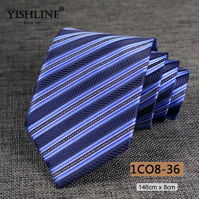 YISHLINE 8cm férfi nyakkendő Jacquard Arrow Klasszikus nyakkendő Ascot W Férfi Csíkos Virágos Üzleti Vőlegény nyakkendő Esküvői Kiegészítők
