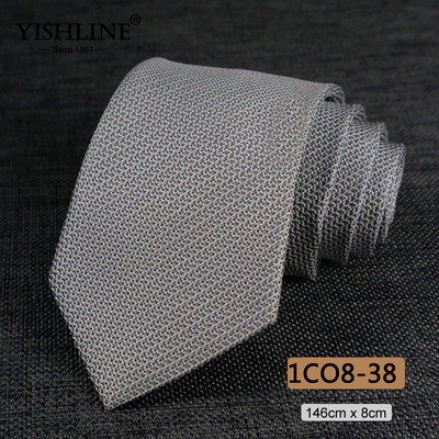 YISHLINE 8cm férfi nyakkendő Jacquard Arrow Klasszikus nyakkendő Ascot W Férfi Csíkos Virágos Üzleti Vőlegény nyakkendő Esküvői Kiegészítők