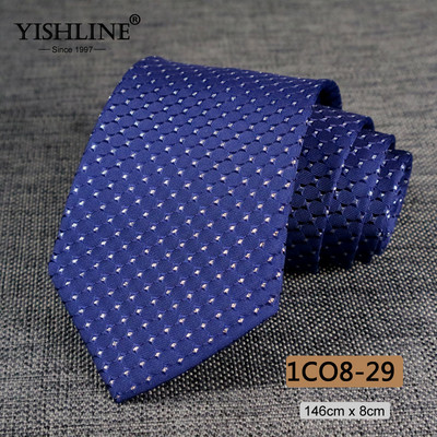 YISHLINE 8cm férfi nyakkendő Jacquard Arrow Klasszikus nyakkendő Ascot W Férfi Csíkos Virágos Üzleti Vőlegény nyakkendő Esküvői Kiegészítők