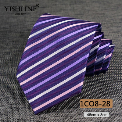 YISHLINE 8cm férfi nyakkendő Jacquard Arrow Klasszikus nyakkendő Ascot W Férfi Csíkos Virágos Üzleti Vőlegény nyakkendő Esküvői Kiegészítők