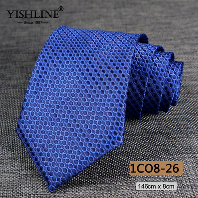 YISHLINE 8cm férfi nyakkendő Jacquard Arrow Klasszikus nyakkendő Ascot W Férfi Csíkos Virágos Üzleti Vőlegény nyakkendő Esküvői Kiegészítők