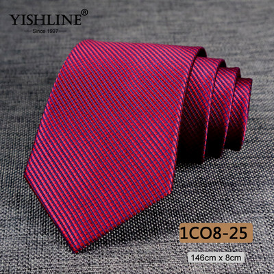 YISHLINE 8cm férfi nyakkendő Jacquard Arrow Klasszikus nyakkendő Ascot W Férfi Csíkos Virágos Üzleti Vőlegény nyakkendő Esküvői Kiegészítők