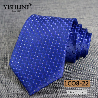 YISHLINE 8cm férfi nyakkendő Jacquard Arrow Klasszikus nyakkendő Ascot W Férfi Csíkos Virágos Üzleti Vőlegény nyakkendő Esküvői Kiegészítők