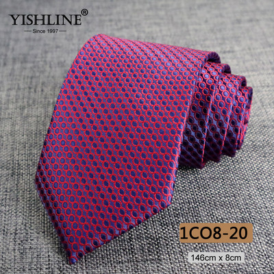 YISHLINE 8cm férfi nyakkendő Jacquard Arrow Klasszikus nyakkendő Ascot W Férfi Csíkos Virágos Üzleti Vőlegény nyakkendő Esküvői Kiegészítők