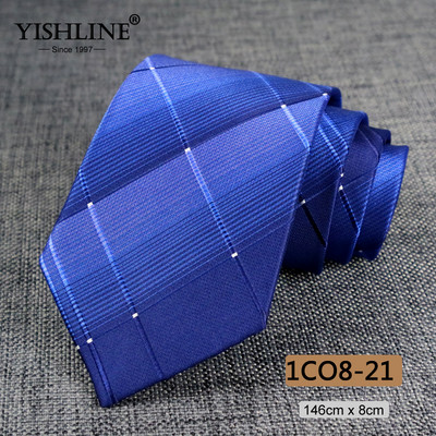YISHLINE 8cm férfi nyakkendő Jacquard Arrow Klasszikus nyakkendő Ascot W Férfi Csíkos Virágos Üzleti Vőlegény nyakkendő Esküvői Kiegészítők