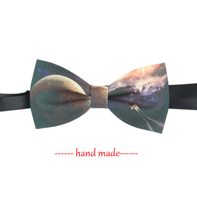 Papion cu imprimare Van Gogh Papion Moda Bărbați Femei Nuntă Afaceri Noaptea înstelată Papion cu imprimeu la modă Van Gogh