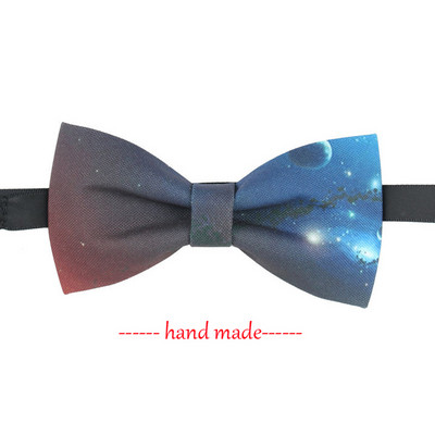 Papion cu imprimare Van Gogh Papion Moda Bărbați Femei Nuntă Afaceri Noaptea înstelată Papion cu imprimeu la modă Van Gogh