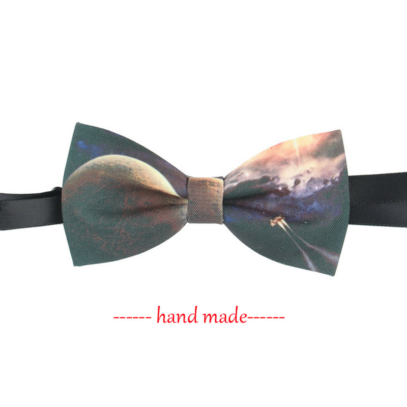 Papion cu imprimare Van Gogh Papion Moda Bărbați Femei Nuntă Afaceri Noaptea înstelată Papion cu imprimeu la modă Van Gogh
