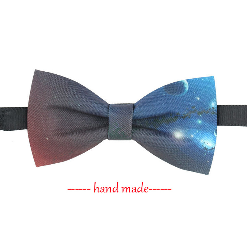 Papion cu imprimare Van Gogh Papion Moda Bărbați Femei Nuntă Afaceri Noaptea înstelată Papion cu imprimeu la modă Van Gogh