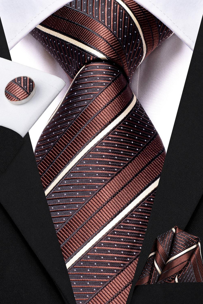 Maro, alb, cachetele, cravată de nuntă din mătase, pentru bărbați, butoni, cadou, cravată pentru bărbați, modă, petrecere de afaceri, dropshiping, hi-Tie, designer