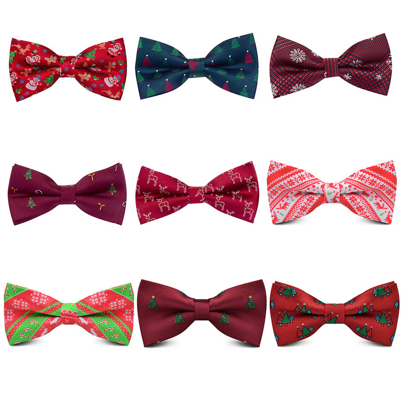 Nove božićne leptir-mašne Muška novost Prethodno zavezana leptir-mašna Crvena zelena leptir-mašna za muškarce Festivalski dodaci za zabavu