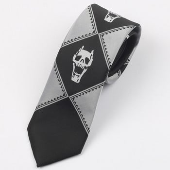 Ιαπωνικό Anime JoJo\'s Bizarre Adventure Tie Cosplay Kira Yoshikage KILLER QUEEN Skull Unisex αξεσουάρ λαιμού Δώρο για στολές