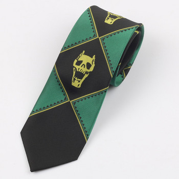 Ιαπωνικό Anime JoJo\'s Bizarre Adventure Tie Cosplay Kira Yoshikage KILLER QUEEN Skull Unisex αξεσουάρ λαιμού Δώρο για στολές