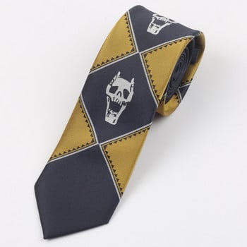 Ιαπωνικό Anime JoJo\'s Bizarre Adventure Tie Cosplay Kira Yoshikage KILLER QUEEN Skull Unisex αξεσουάρ λαιμού Δώρο για στολές