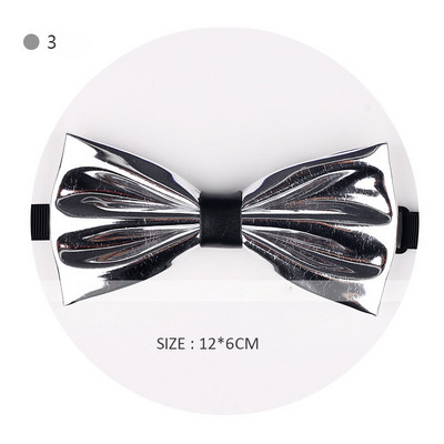 Új divatos ultra fényes arany csokornyakkendők pu bőr éjszakai bolt színpadi műsorvezetője, férfi nyakkendő, férfi kiegészítők 2019