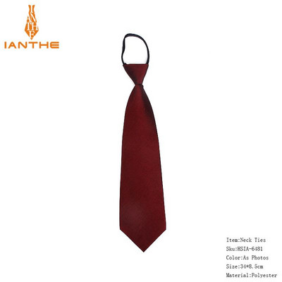 Lengvas kaklaraištis su užtrauktuku 8,5 cm tingus trumpas vyriškas kostiumas verslo platus kaklaraištis juodas raudonas kaklaraištis kaklo audeklas kaklo drabužiai moteriškam vakarėliui Gravata dovana