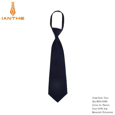 Lengvas kaklaraištis su užtrauktuku 8,5 cm tingus trumpas vyriškas kostiumas verslo platus kaklaraištis juodas raudonas kaklaraištis kaklo audeklas kaklo drabužiai moteriškam vakarėliui Gravata dovana