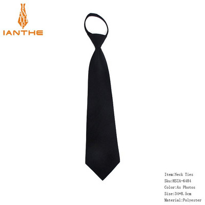 Lengvas kaklaraištis su užtrauktuku 8,5 cm tingus trumpas vyriškas kostiumas verslo platus kaklaraištis juodas raudonas kaklaraištis kaklo audeklas kaklo drabužiai moteriškam vakarėliui Gravata dovana