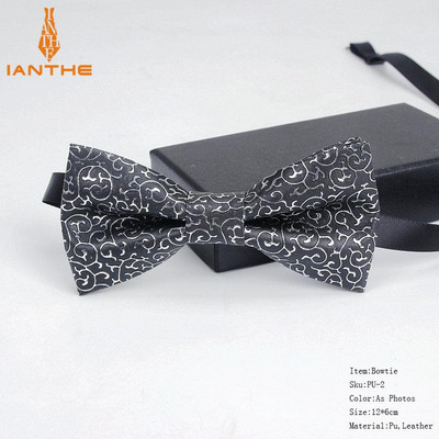 2020 vadonatúj divatos pu bőr geometriai piros arany csokornyakkendő női nyakkendő felnőtteknek luxus Cravate Homme esküvői parti nyakkendő férfiaknak