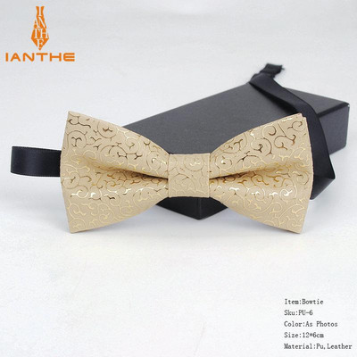 2020 vadonatúj divatos pu bőr geometriai piros arany csokornyakkendő női nyakkendő felnőtteknek luxus Cravate Homme esküvői parti nyakkendő férfiaknak