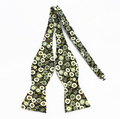 RBOCOTT Férfi önkötő csokornyakkendők 100% pamutból nyomtatott önkötő csokornyakkendő Vintage virágos és Paisley csokornyakkendő férfiaknak