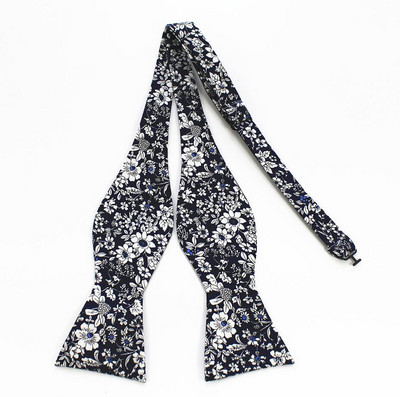 RBOCOTT Férfi önkötő csokornyakkendők 100% pamutból nyomtatott önkötő csokornyakkendő Vintage virágos és Paisley csokornyakkendő férfiaknak