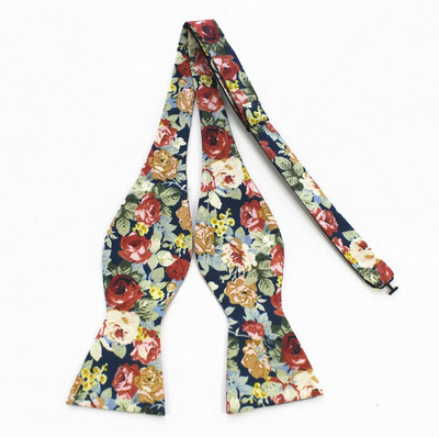 RBOCOTT Férfi önkötő csokornyakkendők 100% pamutból nyomtatott önkötő csokornyakkendő Vintage virágos és Paisley csokornyakkendő férfiaknak