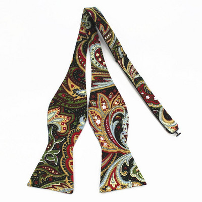 RBOCOTT Férfi önkötő csokornyakkendők 100% pamutból nyomtatott önkötő csokornyakkendő Vintage virágos és Paisley csokornyakkendő férfiaknak