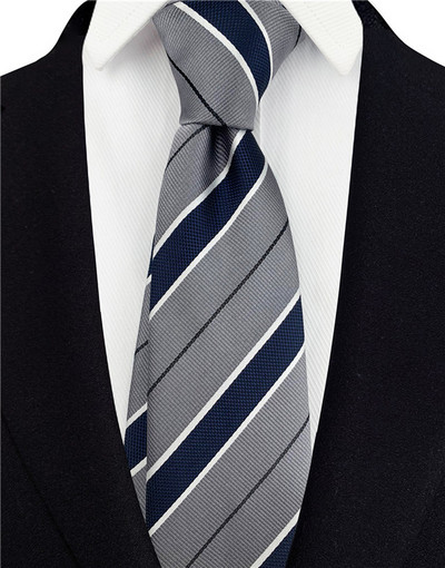Cravate cu dungi gri pentru bărbați Cravată de mătase Verde 8 cm lățime Cravate de nuntă pentru bărbați Albastru Cravată de afaceri Cravată roșie A145