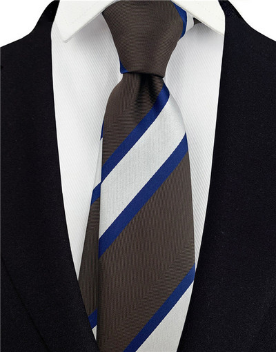 Cravate cu dungi gri pentru bărbați Cravată de mătase Verde 8 cm lățime Cravate de nuntă pentru bărbați Albastru Cravată de afaceri Cravată roșie A145