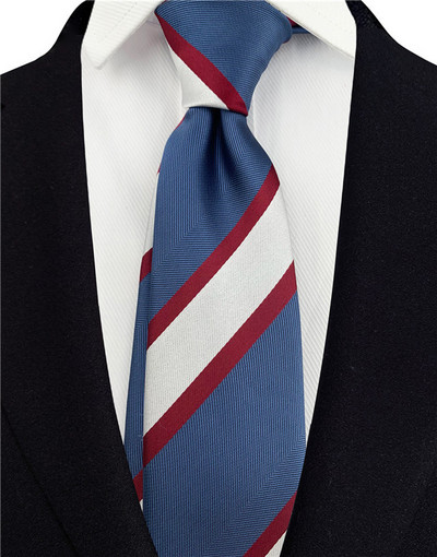 Cravate cu dungi gri pentru bărbați Cravată de mătase Verde 8 cm lățime Cravate de nuntă pentru bărbați Albastru Cravată de afaceri Cravată roșie A145