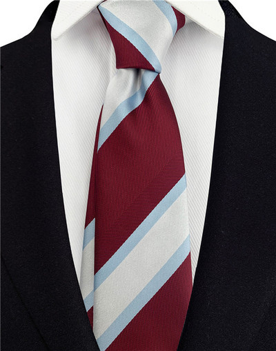 Cravate cu dungi gri pentru bărbați Cravată de mătase Verde 8 cm lățime Cravate de nuntă pentru bărbați Albastru Cravată de afaceri Cravată roșie A145